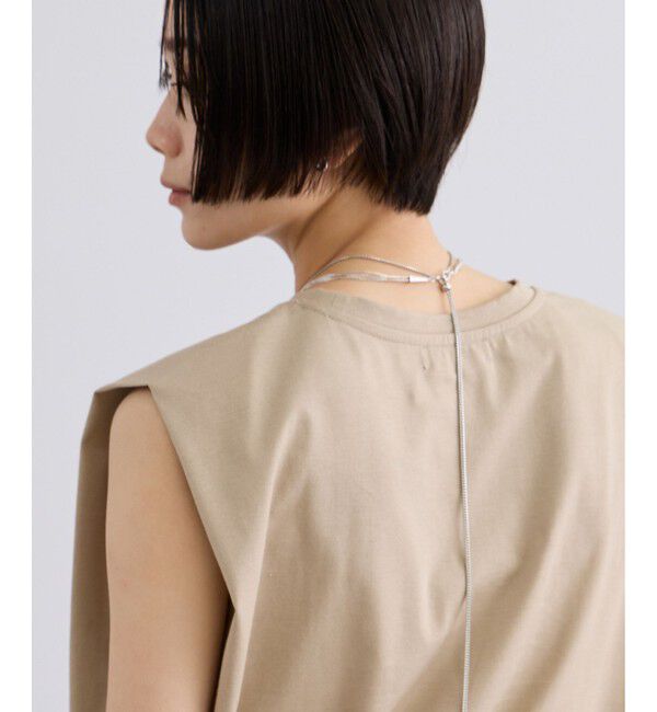 SALON adam et rope'「【WEB限定】プリマベールショルダータックノースリーブプルオーバー / UVカット」|Tシャツ・カットソー|