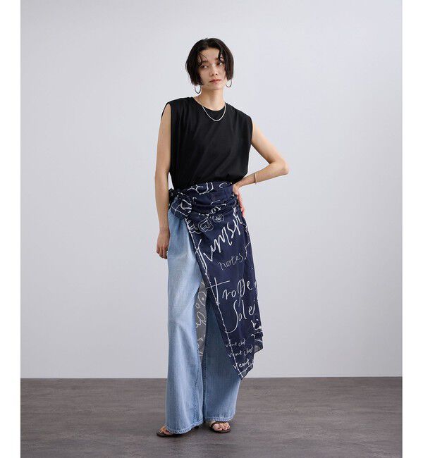 SALON adam et rope'「【WEB限定】プリマベールショルダータックノースリーブプルオーバー / UVカット」|Tシャツ・カットソー|