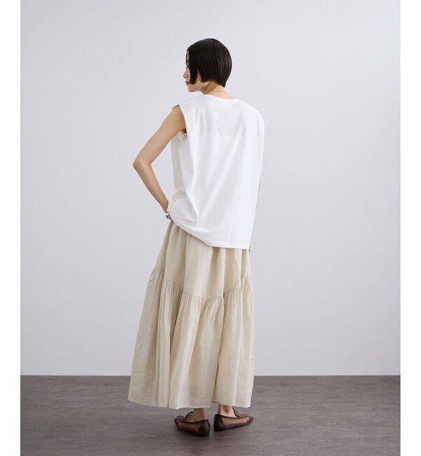 SALON adam et rope'「【WEB限定】プリマベールショルダータックノースリーブプルオーバー / UVカット」|Tシャツ・カットソー|