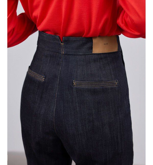 ROPE「ストレッチデニム セーラーパンツ/イージーケア」|デニム|