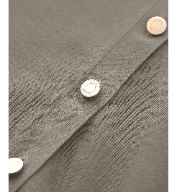 ROPE「LEVITA 金ボタンクルーネックシアーカーディガン/接触冷感・イージーケア」|カーディガン|