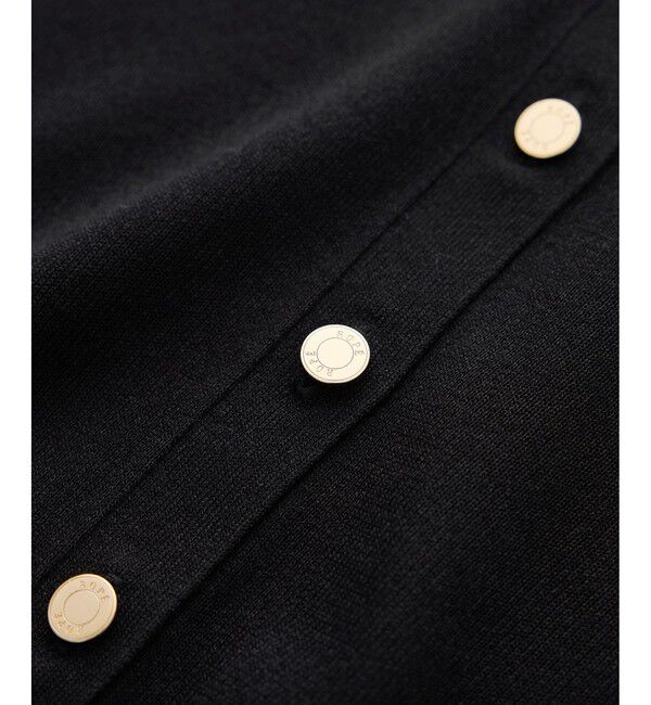 ROPE「LEVITA 金ボタンクルーネックシアーカーディガン/接触冷感・イージーケア」|カーディガン|