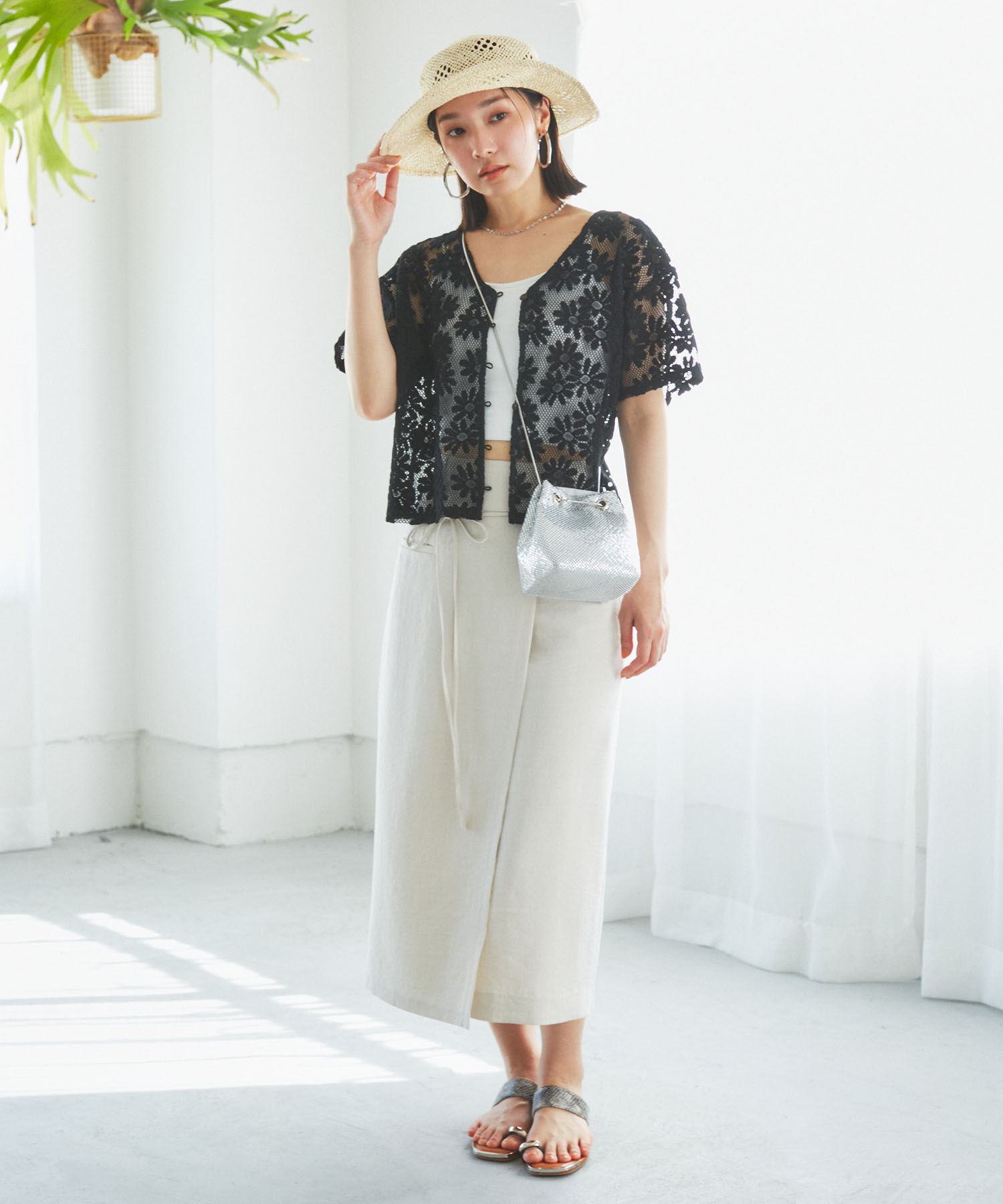 VIS「トライアングルメッシュ雑材ハット」|ハット|