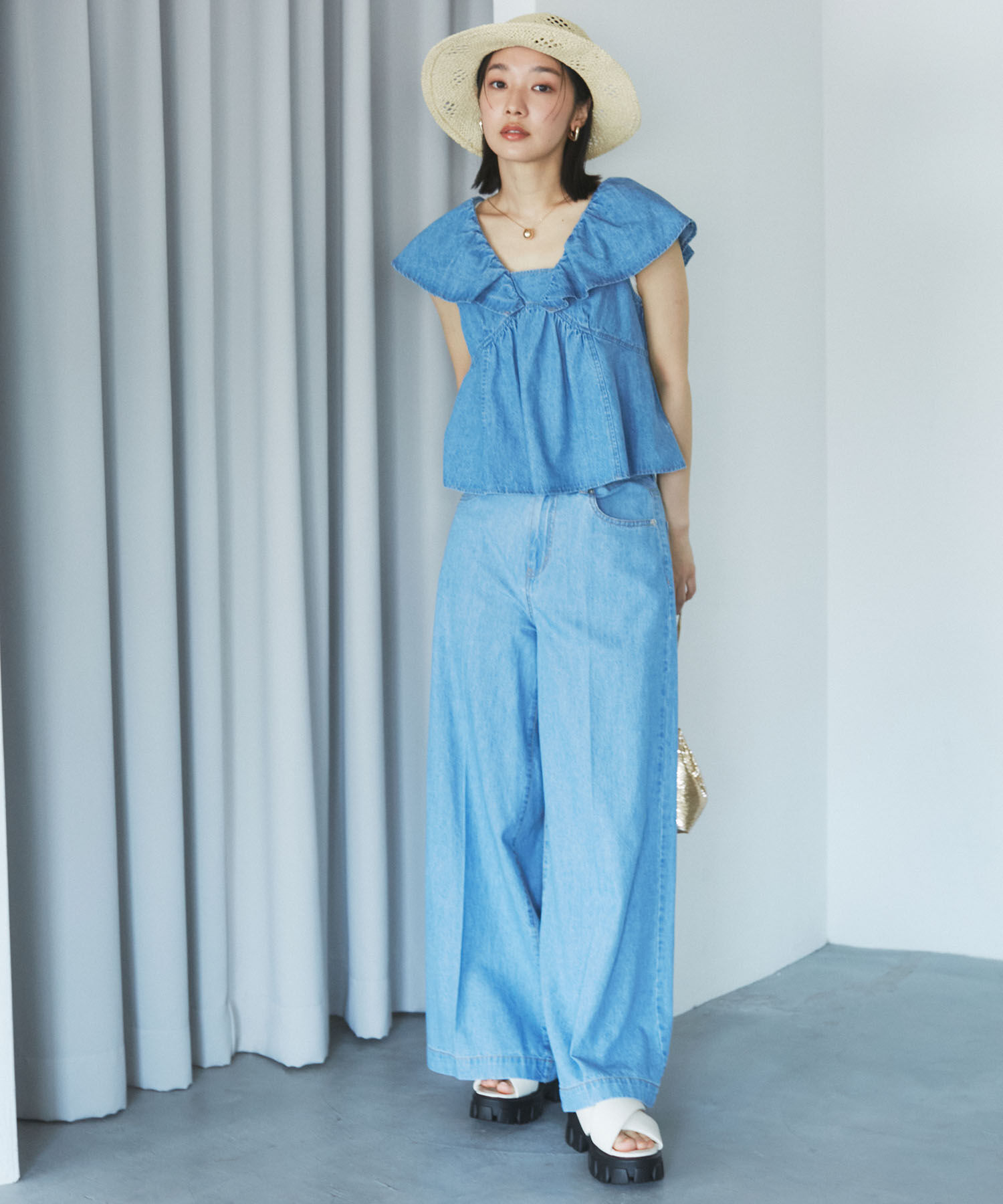 VIS「トライアングルメッシュ雑材ハット」|ハット|