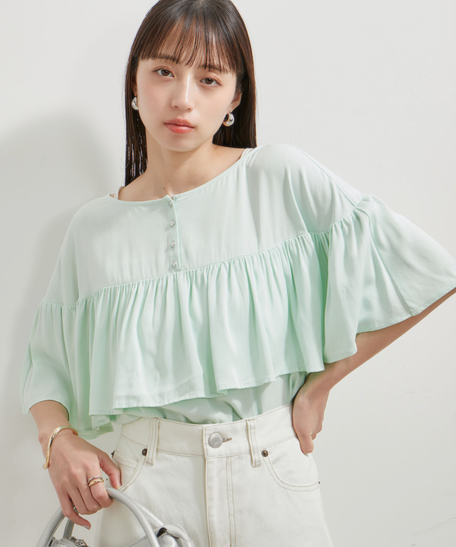VIS「【前後2WAY】ラッフルブラウス」|シャツ・ブラウス|