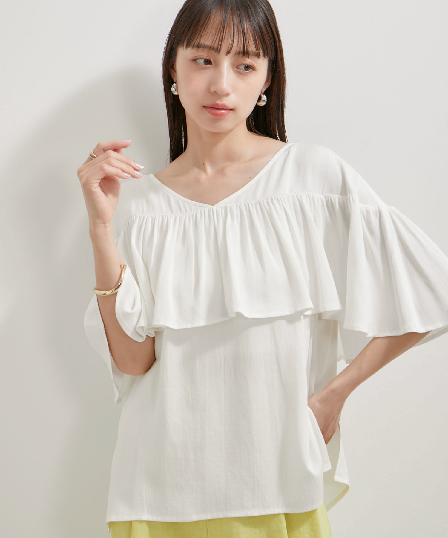 VIS「【前後2WAY】ラッフルブラウス」|シャツ・ブラウス|