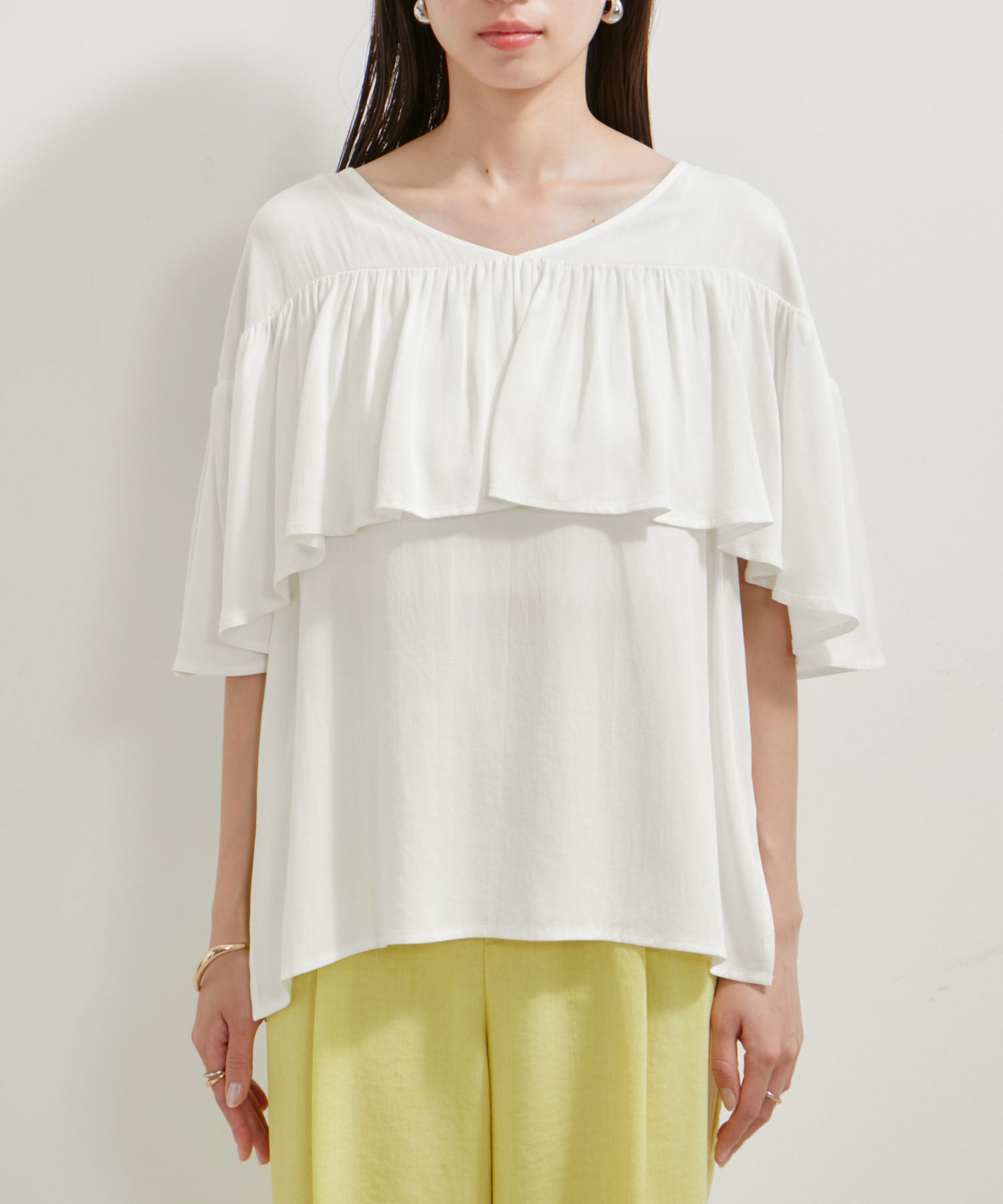 VIS「【前後2WAY】ラッフルブラウス」|シャツ・ブラウス|
