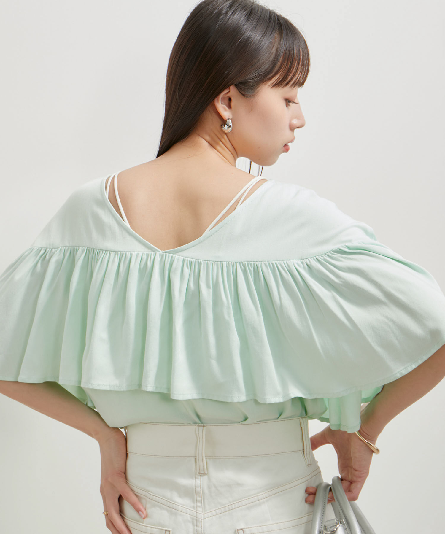 VIS「【前後2WAY】ラッフルブラウス」|シャツ・ブラウス|