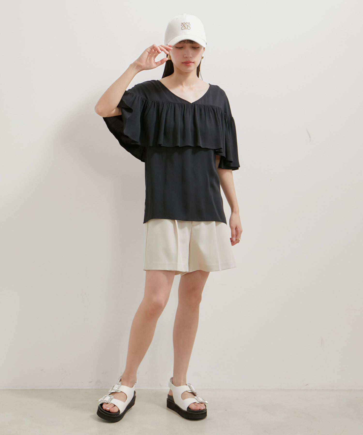 VIS「【前後2WAY】ラッフルブラウス」|シャツ・ブラウス|