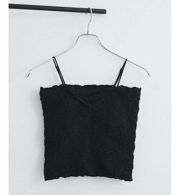 VIS「【洗える】シャーリングキャミソール」|キャミソール|クロメイン