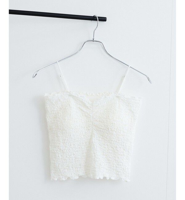 VIS「【洗える】シャーリングキャミソール」|キャミソール|