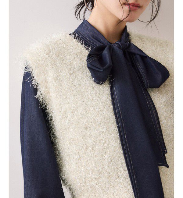 VIS「【WEB限定サイズ:MT/着丈が選べる】【洗える】フェザーヤーンニットベスト」|ニット・セーター|