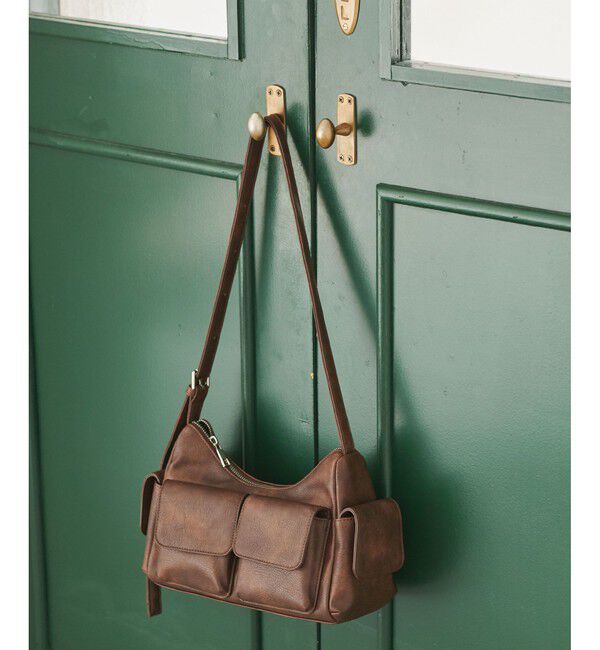 VIS「【2WAY】ビンテージ合皮クアトロポケットショルダーバッグ」|ショルダー・メッセンジャー|