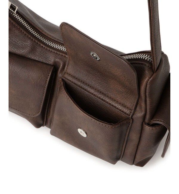 VIS「【2WAY】ビンテージ合皮クアトロポケットショルダーバッグ」|ショルダー・メッセンジャー|