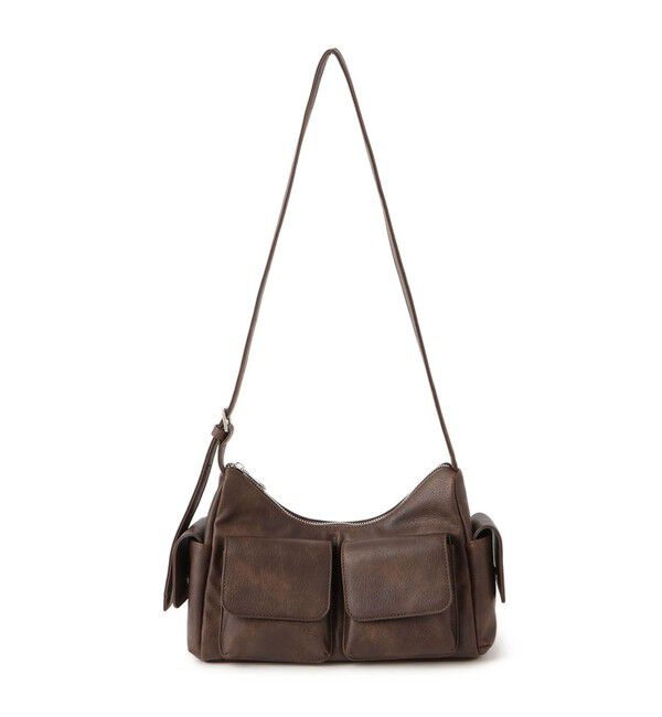 VIS「【2WAY】ビンテージ合皮クアトロポケットショルダーバッグ」|ショルダー・メッセンジャー|