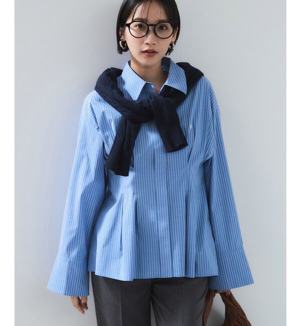 VIS「【POLOBCS】VIS別注ウエストタックフレアシャツ」|シャツ・ブラウス|