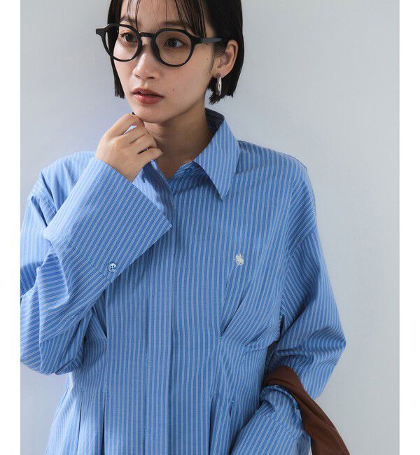 VIS「【POLOBCS】VIS別注ウエストタックフレアシャツ」|シャツ・ブラウス|