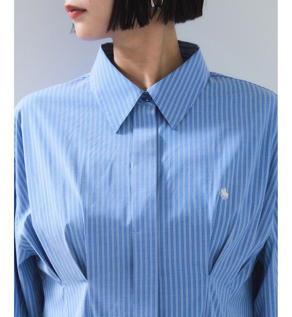 VIS「【POLOBCS】VIS別注ウエストタックフレアシャツ」|シャツ・ブラウス|