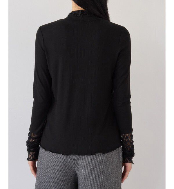 VIS「袖クシュクシュハイネックテレコインナープルオーバー/静電気防止・イージーケア」|Tシャツ・カットソー|