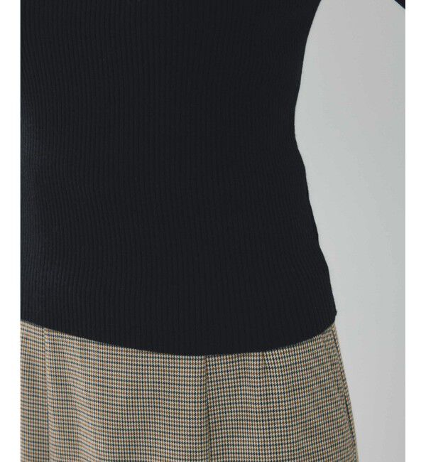 VIS「アシメねじれデザインリブニット」|ニット・セーター|