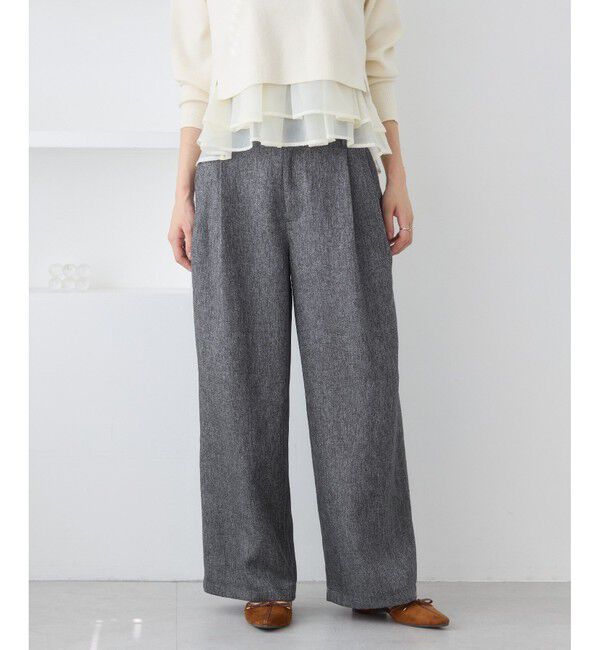 VIS「ツイード2タックワイドパンツ」|チノ|