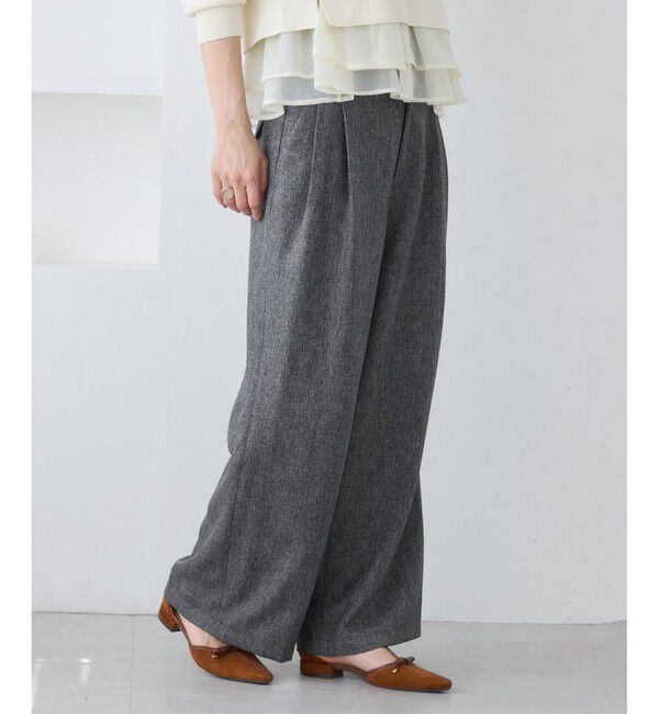 VIS「ツイード2タックワイドパンツ」|チノ|