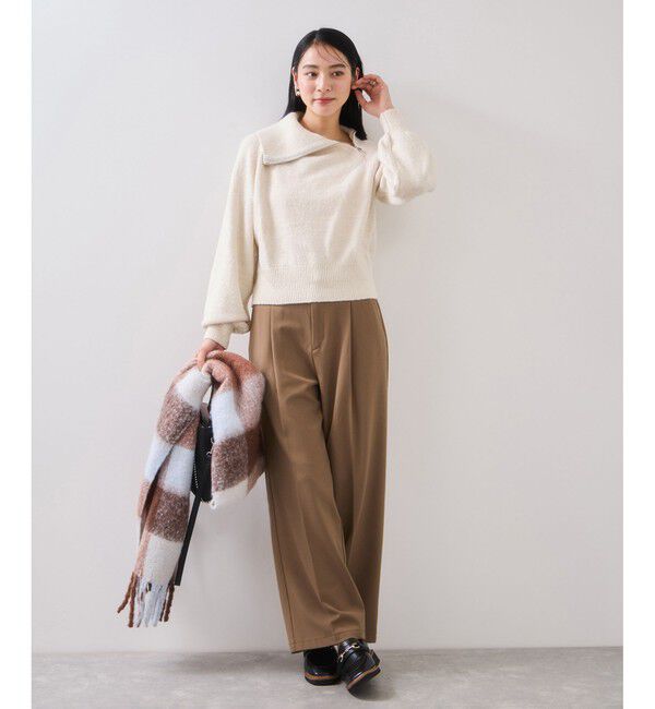 VIS「Hot Beautyベルテッドスリムストレートパンツ/イージーケア」|チノ|