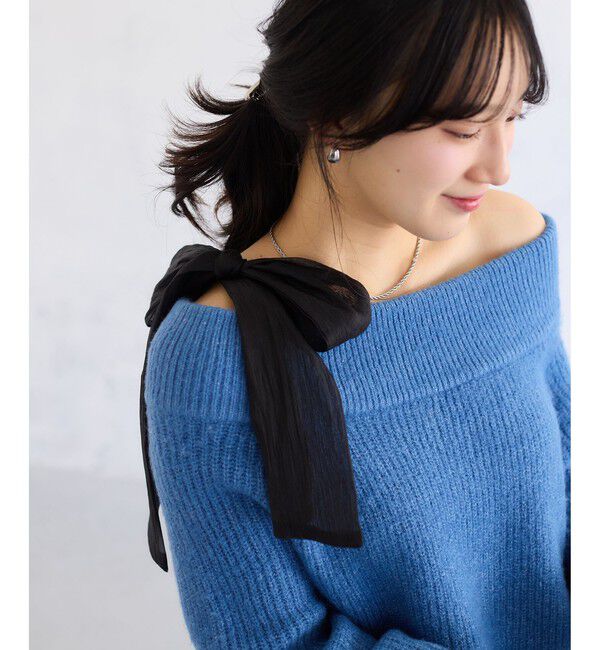 VIS「肩リボンミニ丈ニットワンピース/2WAY」|ワンピース|