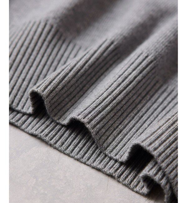 VIS「ビジュー付きシャギーカラーニットトップス」|ニット・セーター|