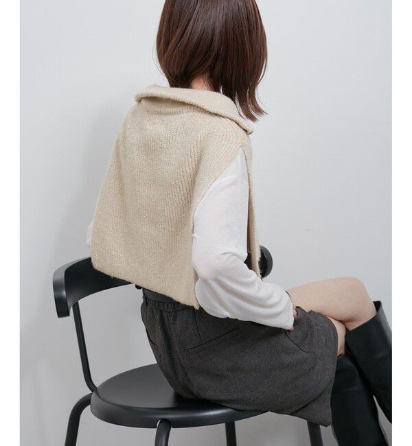 ROPE PICNIC PASSAGE「ラメニットハーフジップベスト」|ベスト・ジレ|