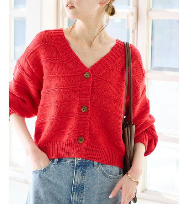 Rope&rsquo;Picnic「ガーターボーダーショート丈カーディガン」|カーディガン|