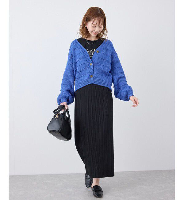 Rope&rsquo;Picnic「ガーターボーダーショート丈カーディガン」|カーディガン|