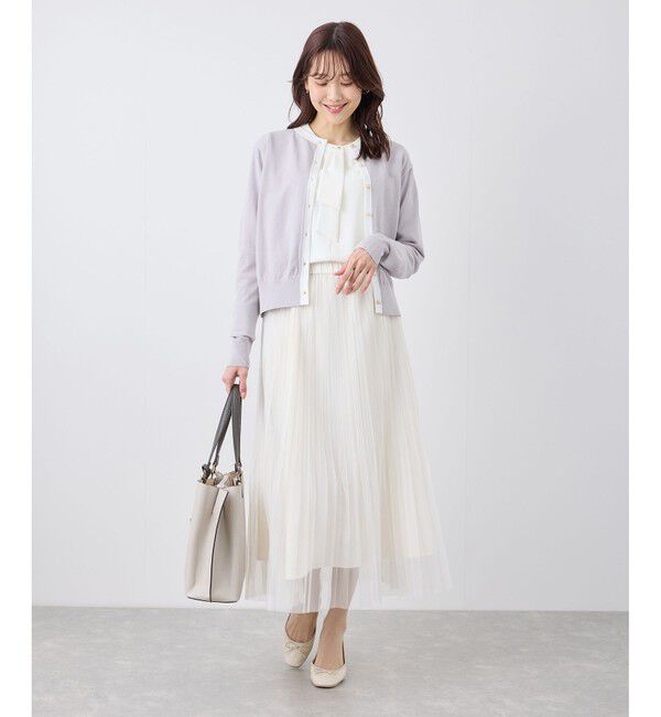 Rope&rsquo;Picnic「ジョーゼット配色ボウタイ風ブラウス/セレモニー・通勤対応」|シャツ・ブラウス|