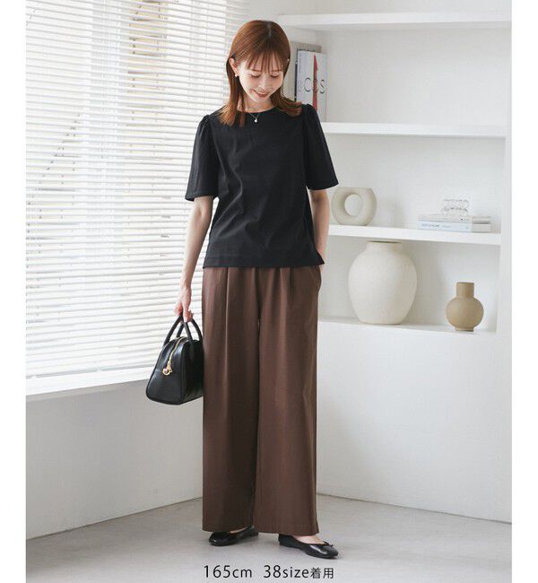 Rope&rsquo;Picnic「【UVカット・接触冷感】70シルケットパフスリーブトップス」|Tシャツ・カットソー|