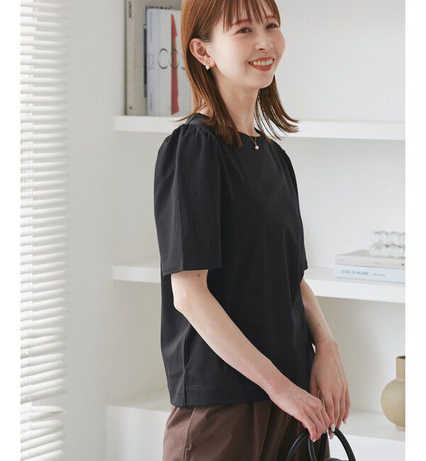 Rope&rsquo;Picnic「【UVカット・接触冷感】70シルケットパフスリーブトップス」|Tシャツ・カットソー|