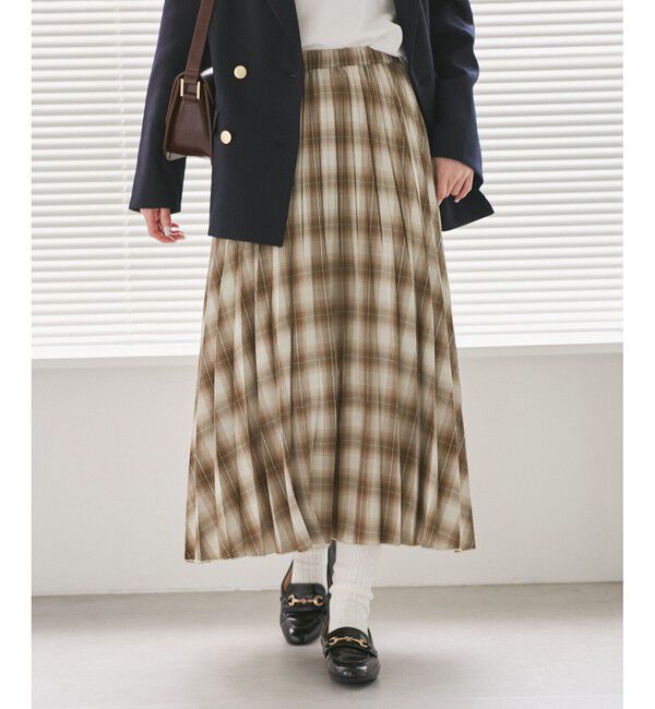 Rope&rsquo;Picnic「チェック柄プリーツスカート」|スカート|