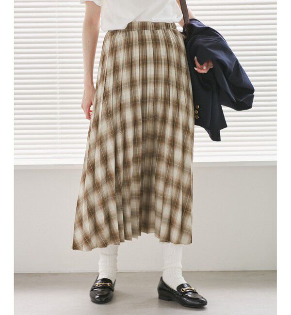 Rope&rsquo;Picnic「チェック柄プリーツスカート」|スカート|