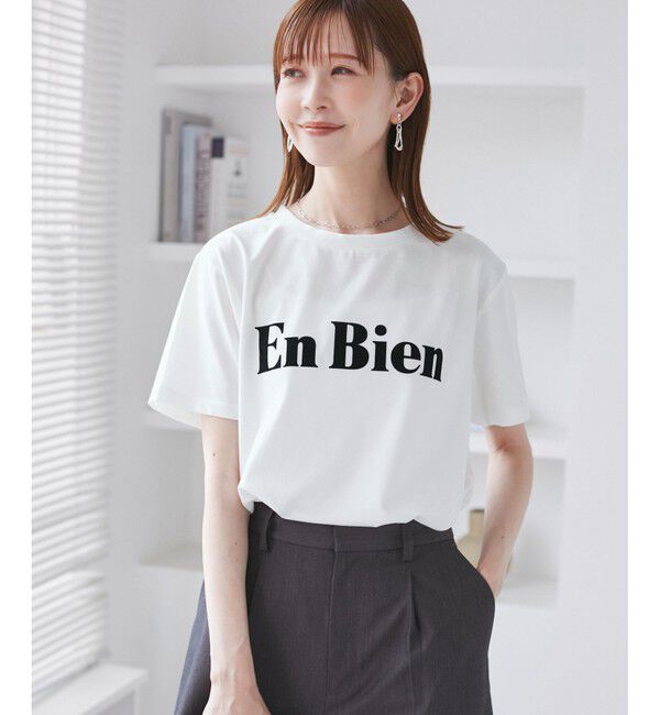 Rope&rsquo;Picnic「【UVカット・接触冷感・汗染み加工】フロッキーロゴTシャツ」|Tシャツ・カットソー|