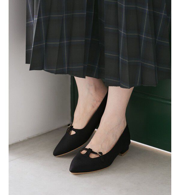 ROPE PICNIC PASSAGE「Tストラップフラットパンプス」|パンプス|