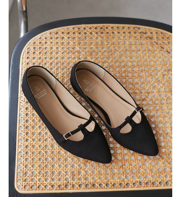 ROPE PICNIC PASSAGE「Tストラップフラットパンプス」|パンプス|