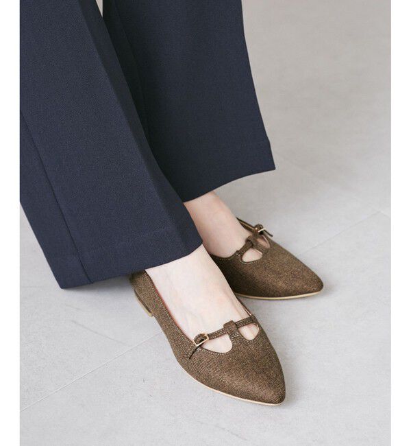 ROPE PICNIC PASSAGE「Tストラップフラットパンプス」|パンプス|