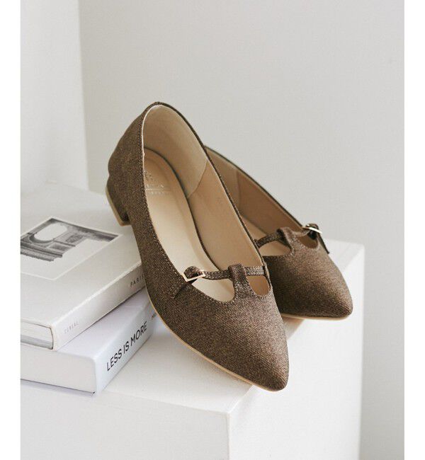 ROPE PICNIC PASSAGE「Tストラップフラットパンプス」|パンプス|