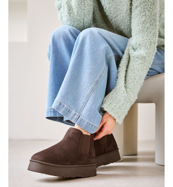 ROPE PICNIC PASSAGE「ウォームショートムートンライクブーツ」|ロングブーツ|ブラウン系(21)