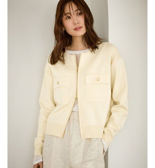 Rope&rsquo;Picnic「【WEB限定】ミラノリブダブルジップニットカーディガン」|カーディガン|