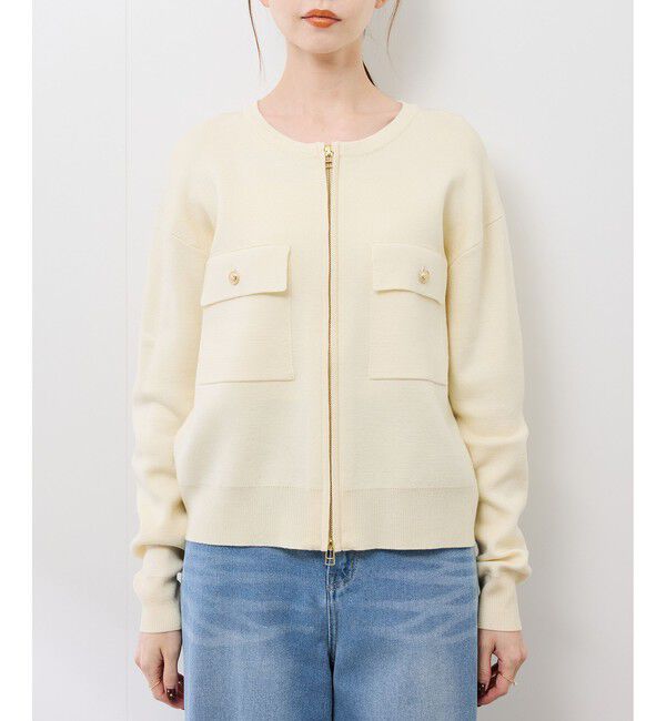 Rope&rsquo;Picnic「【WEB限定】ミラノリブダブルジップニットカーディガン」|カーディガン|