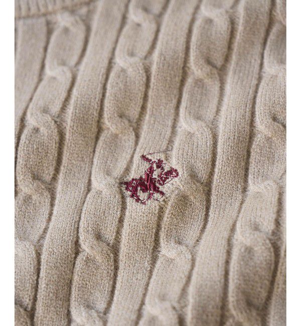 Rope&rsquo;Picnic「【BEVERLYHILLS POLO CLUB・WEB限定】ケーブル編みクロップドニットプルオーバー」|ニット・セーター|