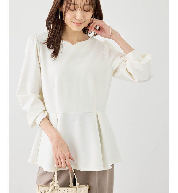 Rope&rsquo;Picnic「カットジョーゼットハートネックペプラムプルオーバー」|Tシャツ・カットソー|キナリ(16)