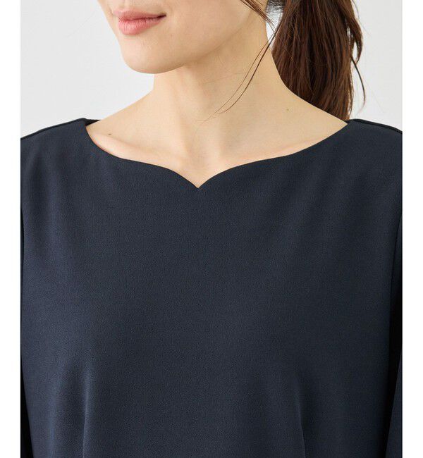 Rope&rsquo;Picnic「カットジョーゼットハートネックペプラムプルオーバー」|Tシャツ・カットソー|