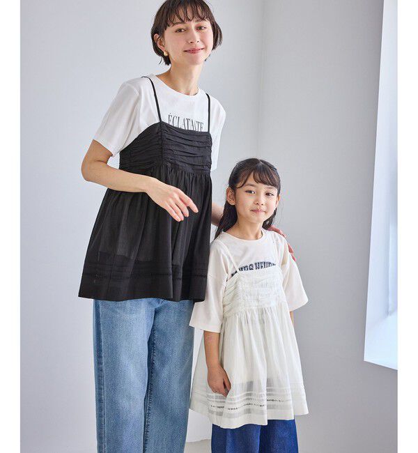 Rope&rsquo;Picnic「お着軽シャツシリーズ シアーレイヤードキャミソールブラウス/接触冷感・通気性」|シャツ・ブラウス|