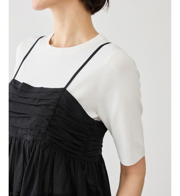 Rope&rsquo;Picnic「お着軽シャツシリーズ シアーレイヤードキャミソールブラウス/接触冷感・通気性」|シャツ・ブラウス|